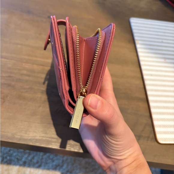 Kate Spade Carey Quilted Studded Medium Bifold Wallet in Pomegranate - Picture 3 of 7